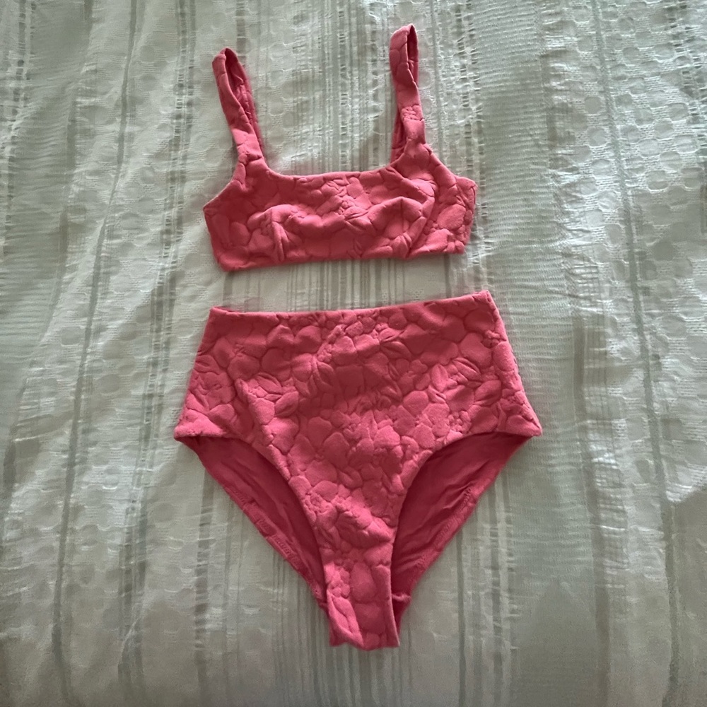 & Other Stories textured jacquard bikini